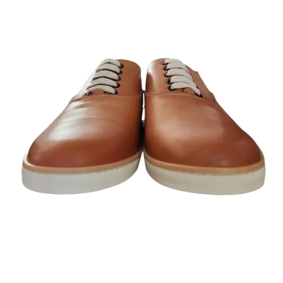 New Paul Frederick Mens Brown Leather Shoes Casual Made in Italy Sz 10.5 Classic